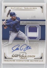 2017 Panini National Treasures Prime 1/5 Josh Donaldson #TSM-JD Auto z0q