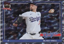 2026 TOPPS SERIES 2 BASEBALL ROOKIE FOIL CARD # 91B2-5 -BLAKE SNELL - DODGERS. rookie card picture
