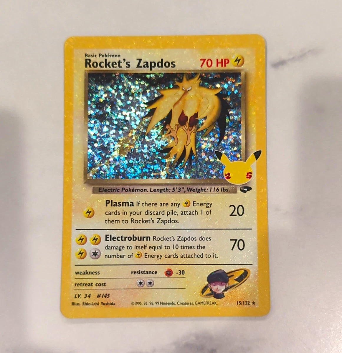 Rocket's Zapdos 15/132 Celebrations: Classic Collection | Updated