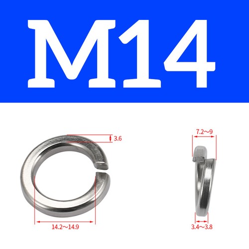 Anillos de resorte de acero inoxidable discos de resorte DIN 127 forma B A2 V2A VA inoxidable M1,6 - M30 - Imagen 14 de 21