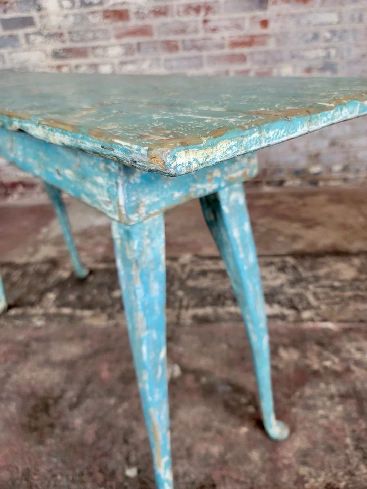 Richard Mulligan - Table Console En Pin De Ferme Campagnarde Distressée Teal - Photo 3/4