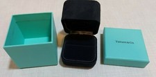    Tiffany  Co Engagement Suede Ring Box And Blue Box