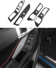 Gloss Carbon Fiber Print Windows Switch Panel Trim Cover Fits 20-23 Explorer