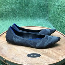 Rothy  s The Point Gray Camo Camouflage Retired Pointed Flats Shoes Size 9.5
