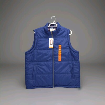 Weatherproof Vintage Vest Mens 2XL XXL Flannel Lined Puffer Zip  Front Vest NWT