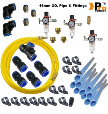 Pro Series Workshop Air Line Starter Kit - Luftleitungsverschraubungen - 9m Kit - Euro HiFlow 10