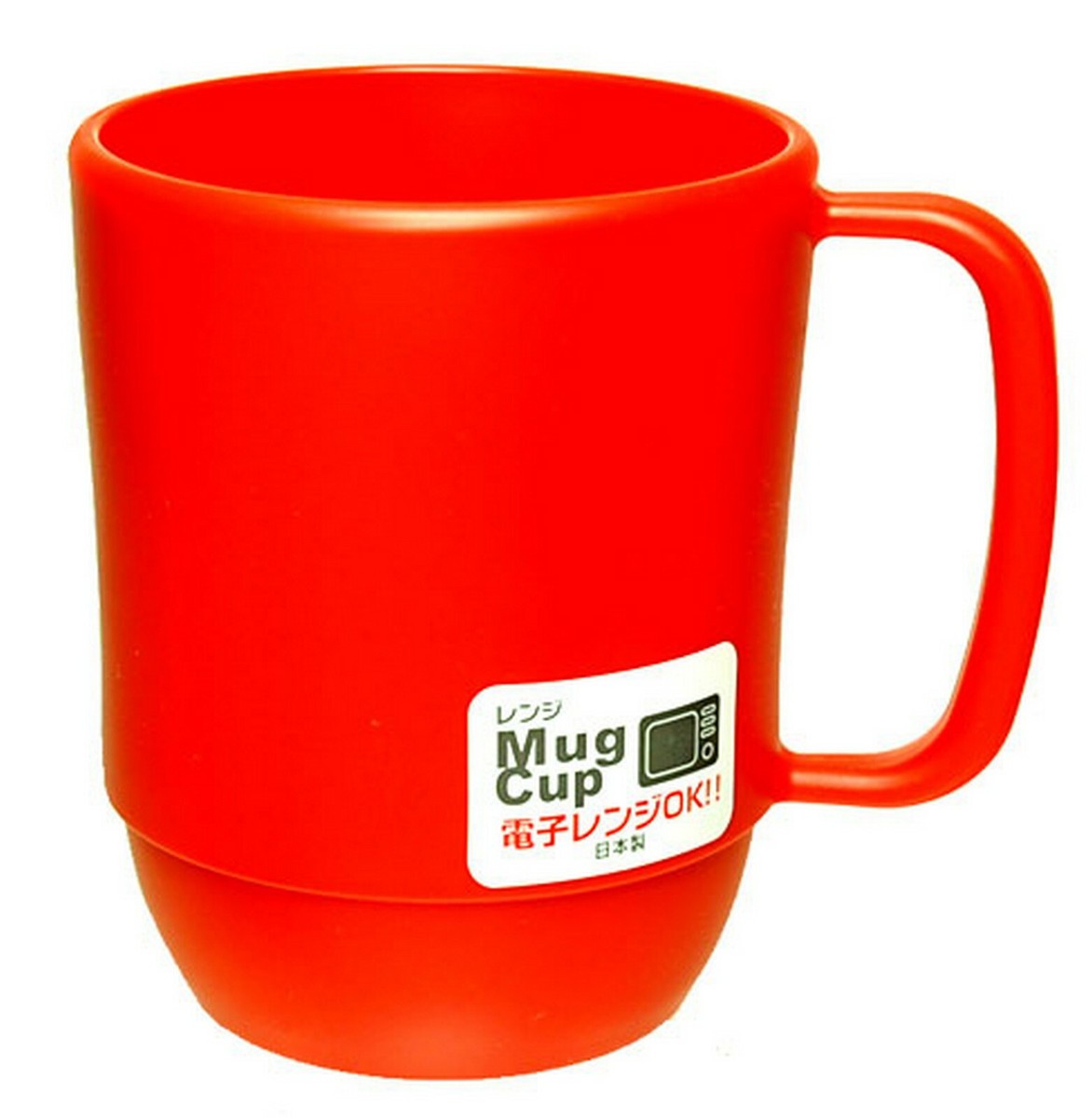 Japanese Plastic Microwavable Water Mug 12oz Red S-3091