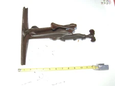 Rare Saw Set Vintage Antique Bench Table Mount  Metal Clamp Vise