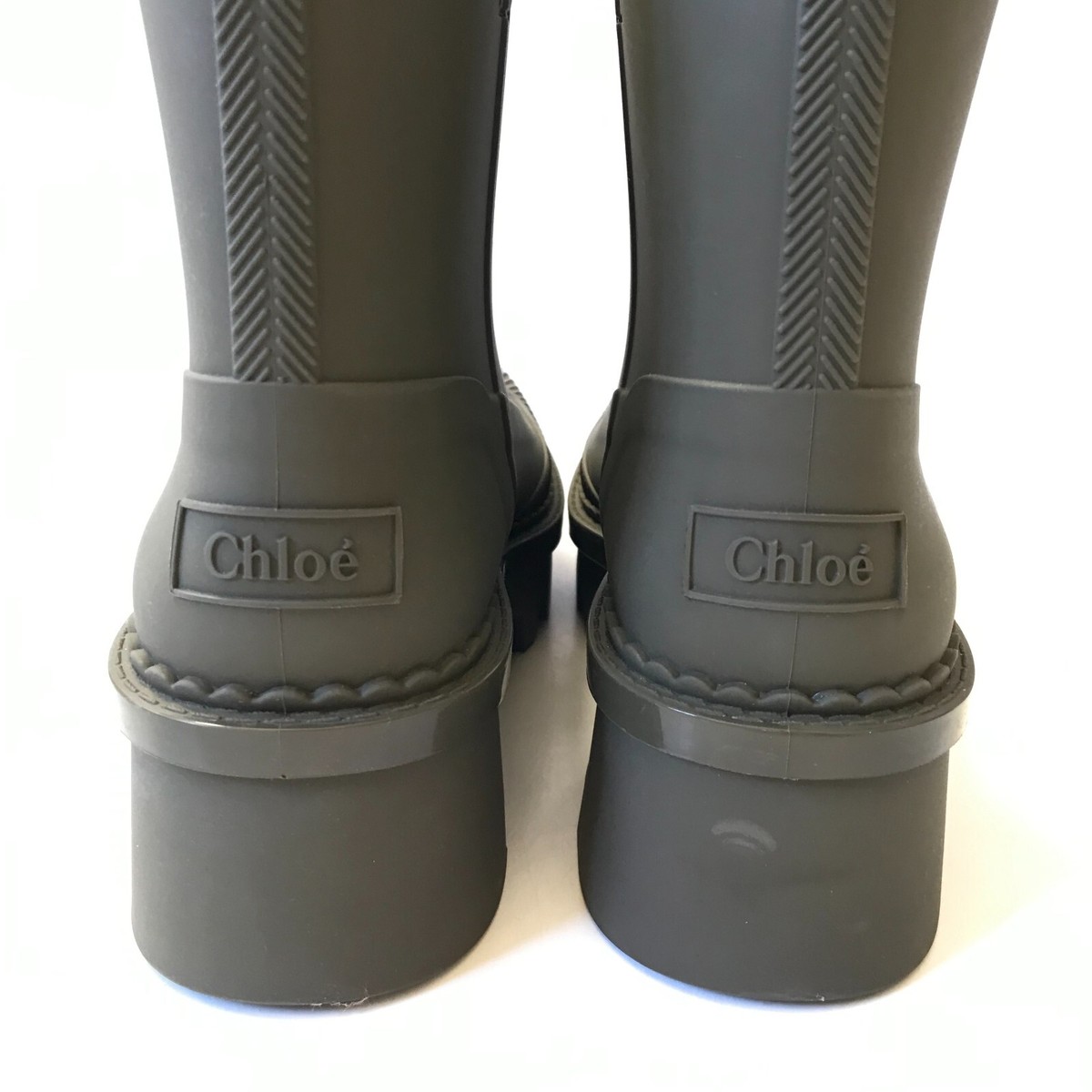 VIP【送料無料】希少 chloe ブーツ RAINA RUBBER RAIN BOOTS NWOB Chloe Raina Rain Boots Booties Womens 41 Grape Leaf