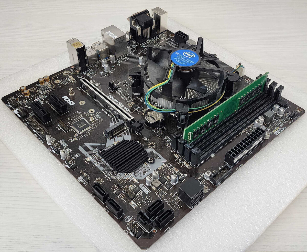 MSI B360M PRO-VDH LGA1151 i5-8400 MicroATX DDR4 8GB NVMe Motherboard - LOT A MSI B360M PRO-VDH LGA1151 i5-8400 MicroATX DDR4 8GB NVMe Motherboard - LOT A