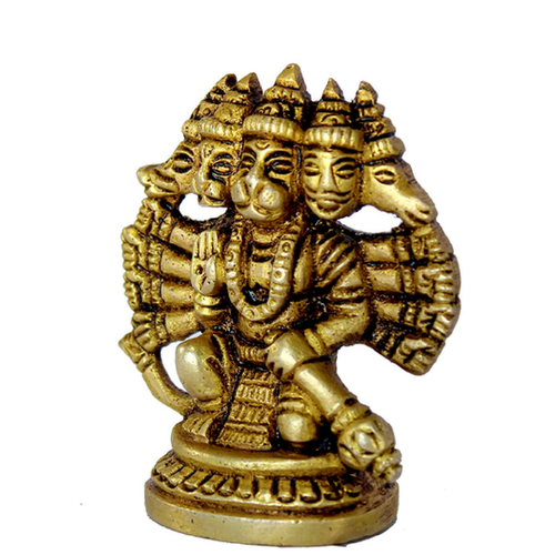 Panchmukhi Hanuman Ji Murti | Statue for Home Decor Gifting 100% pure brass idol - Picture 4 of 5