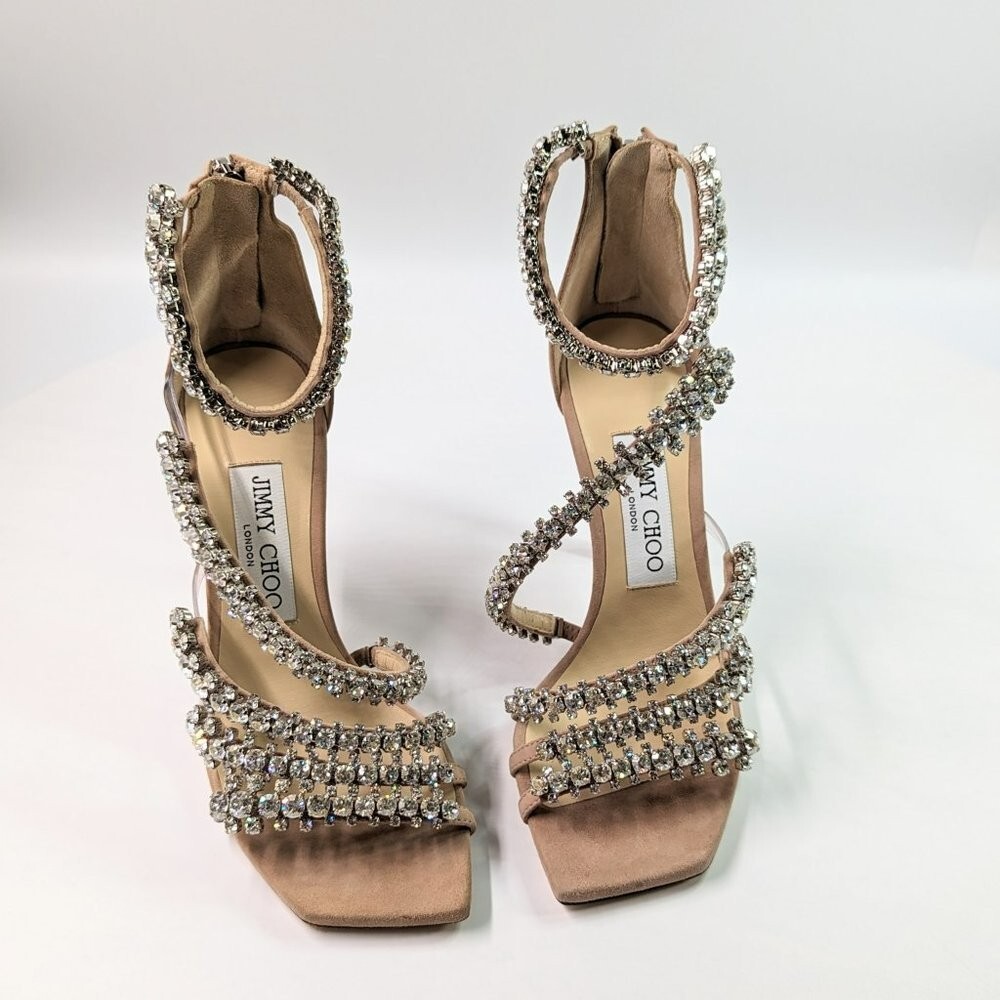 セール★Jimmy Choo★JOSEFINE Jimmy Choo Women's Josefine 100 Crystal Heel Sandal Size 36