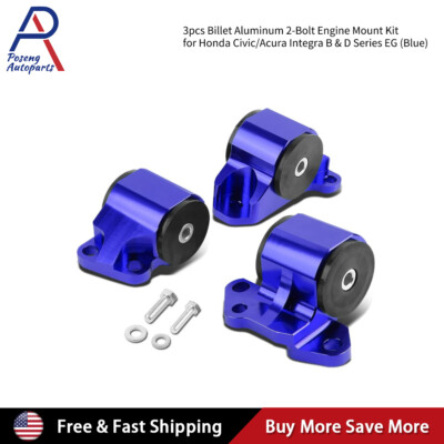 2-Bolt Engine Motor Mount Swap Kit for Acura Integra Honda Civic B & D Series EG