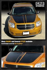 Dodge Caliber 2007-2012  Hood Accent Stripes Decals (Choose Color)