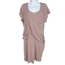 Torrid Multicolored Striped Ribbed Knit Scoop Neck Body-con Dress Size 2X