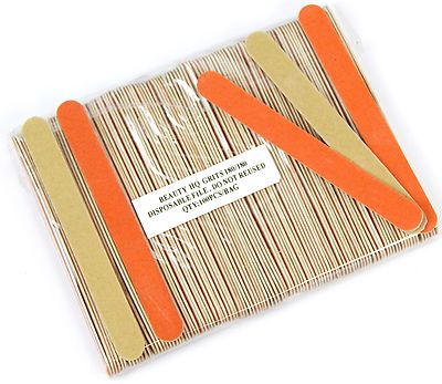 Mini Nail Files Grit 180/180 (100pcs in a Pack)