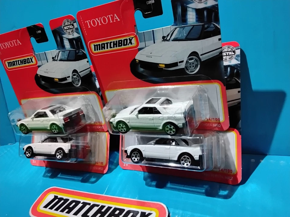 4x LOT 2021 MATCHBOX ALL VARIANTS 1984 TOYOTA MR2 #14 WHITE JDM SPORTS RARE - Image 4 of 4