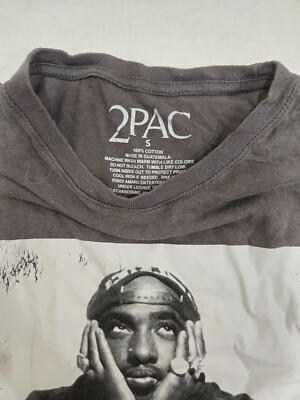 2Pac Shirt Top Small Gray Short Sleeve Graphic Rap Tee 2022 Tupac