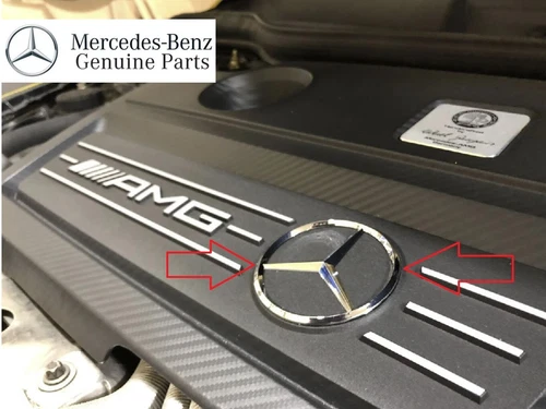 Genuine Mercedes X117 X156 W176 CLA45 GLA45 A45 AMG Star Badge for Engine Cover