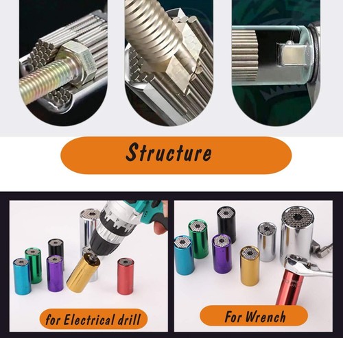 Universal Socket Wrench Set Tools Multi-Size in One Self Adjustable for Regul... - Bild 2 von 6