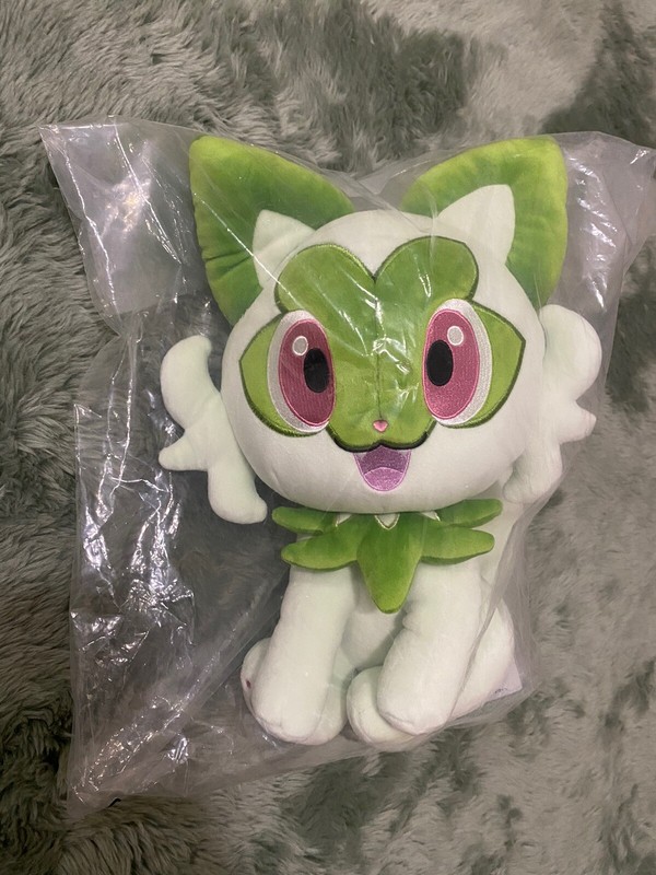 Official Sanei Pokemon Potehagu Plush Nyahoja Sprigatito