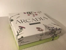 Rosanna Arcadia 6" Floral Botanical Appetizer/Dessert Porcelain Plates Set of 4