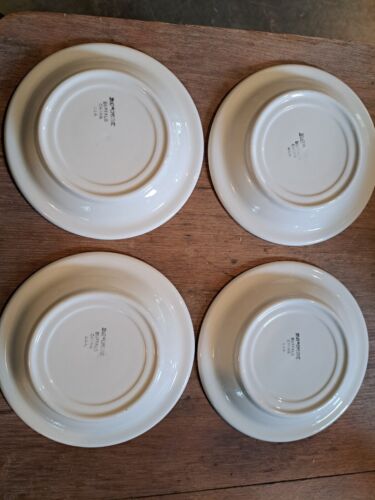 SET OF 4 NEW 6" Buffalo China Restaurant Ware Tea Coffee Saucers White USA MARK - Picture 3 of 5