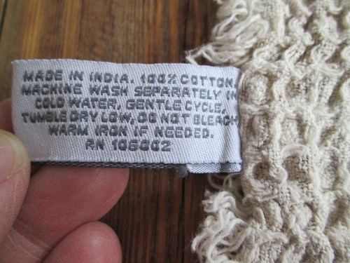 Shabby Chic Waffle Washcloth Lot 2 100% Cotton Washcloth Wash Cloth Dish Kitchen - Picture 8 of 8