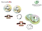 Terrafirma drilled + grooved brakes Fits - discovery 3 brake kit 2.7 tdv6