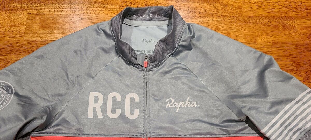 Rapha RCC Pro Team Short Sleeve Midweight Race Shirt Jersey Grey/White,  Size S