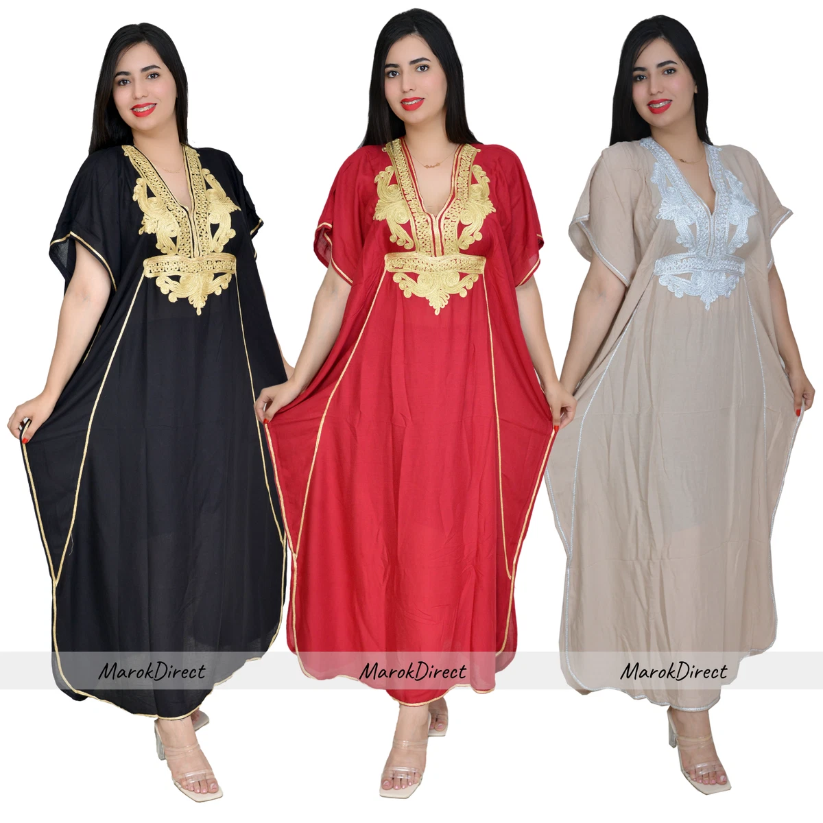 Moroccan Kaftan Womens Maxi Eid Dress Arabian Farasha Casual Long Oversize  Party