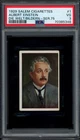1928 ALBERT EINSTEIN SALEM CIGARETTES DIE WELT IN BILDERN #1 ROOKIE (PSA 3) S 75