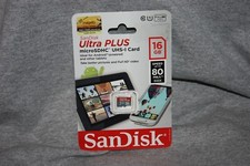Sandisk Ultra Plus 16gb Micro SDHC Memory Card SEALED Class 10