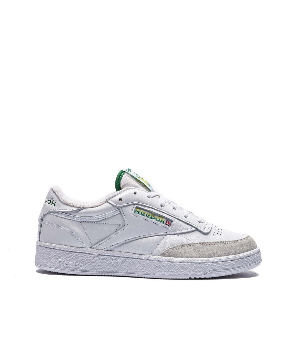 NEW Reebok Club C 85 Vintage White Yellow Green GY7199 Men's Sz 8
