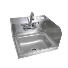 BK Resources 13-3/4" Wall Mount Hand Sink w/3-1/2" Gooseneck Spout Faucet