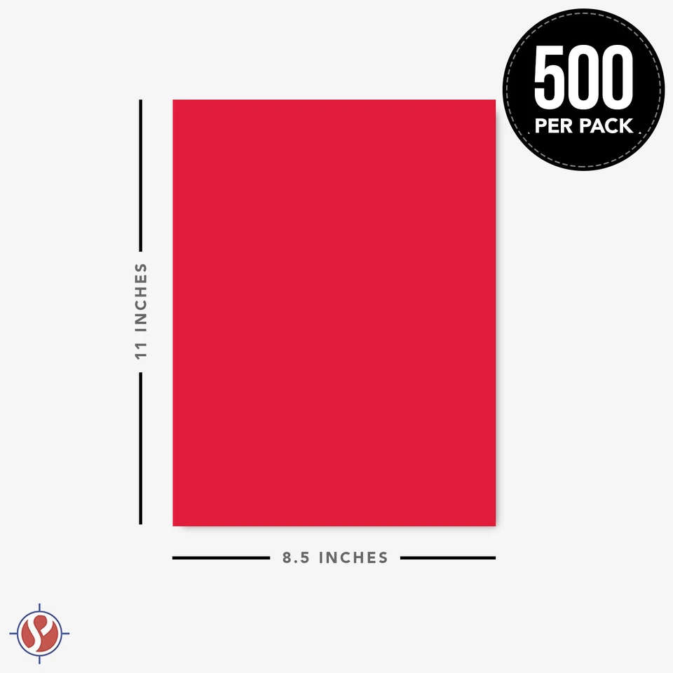 Mohawk BriteHue - 8.5 x 11" Red Color Paper - 24lb / 60lb Text Vellum - 500 Qty - Image 2 of 4