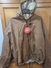 Bulwark Mens Jacket Brown Duck Hooded Coat Canvas Flame Resistant JLH4 3XL NEW