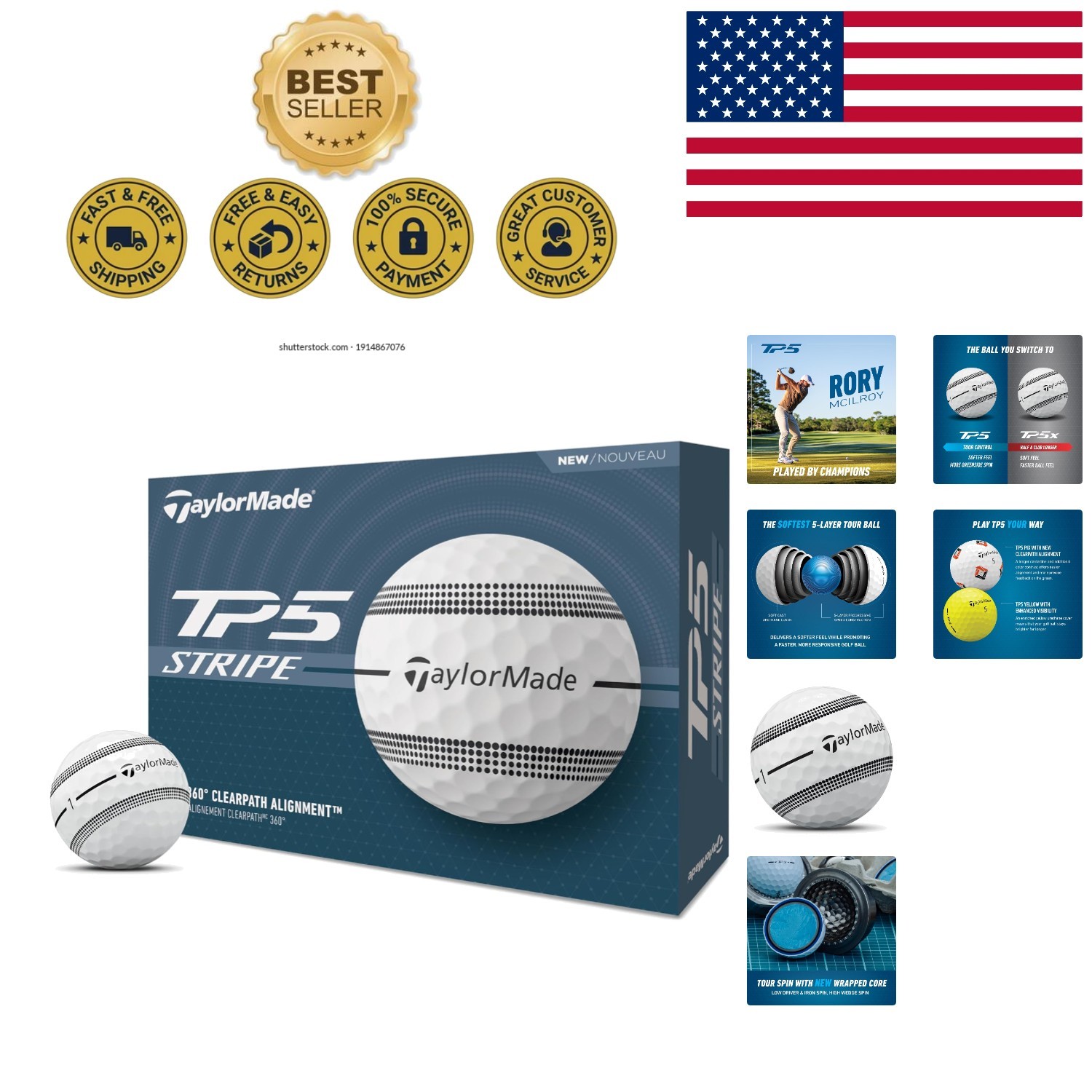 Balls - Perfect Spin Control & Distance For Adult Players