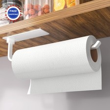 Paper Towel Holder Self Adhesive Aluminum Kitchen Roll Dispenser Stainless Steel