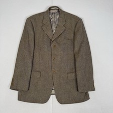 Marks & Spencer Wool Cashmere Italian Luxury Blazer Mens 40S Brown Jacket