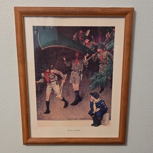 Norman Rockwell 'Men of Tomorrow' Boy Scouts Framed Art Poster Print