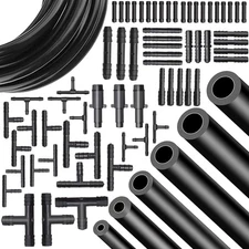 Vacuum Line Kit, 6Pcs 5Ft Vacuum Hose Automotive with 65Pcs Vacuum Line Connecto