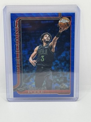 Jordan Poole Blue Refractor /150 - 2026 Topps Chrome Update Basketball Pelicans