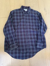 Vintage 90  s Made in USA Burberry  s Flannel Button Up Shirt Mens XL