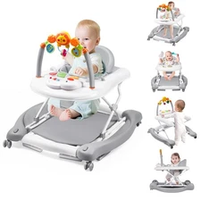 Baby Walker, 5-in-1 Baby Walkers for Boys and Girls 6-12 Months with Bouncer,...