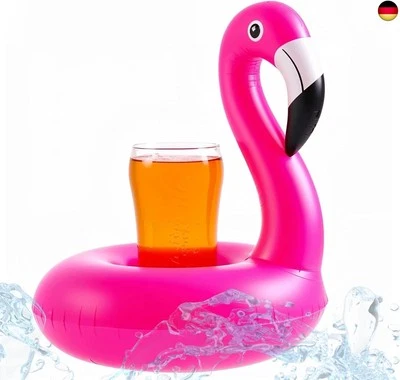 BESUCHE DEN TK GRUPPE TIMO KLINGLER-STORE Getränkehalter Flamingo aufblasbar Luftmatratze Schwimmring Schwimmreif für P
