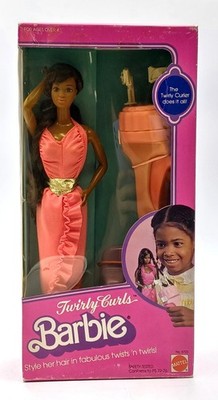 Vintage 1982 Twirly Curls Barbie Puppe / African-American/ Mattel 5723, NrfB