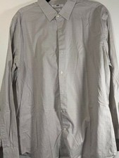 Uniqlo white  gray plaid button-up shirt in a L