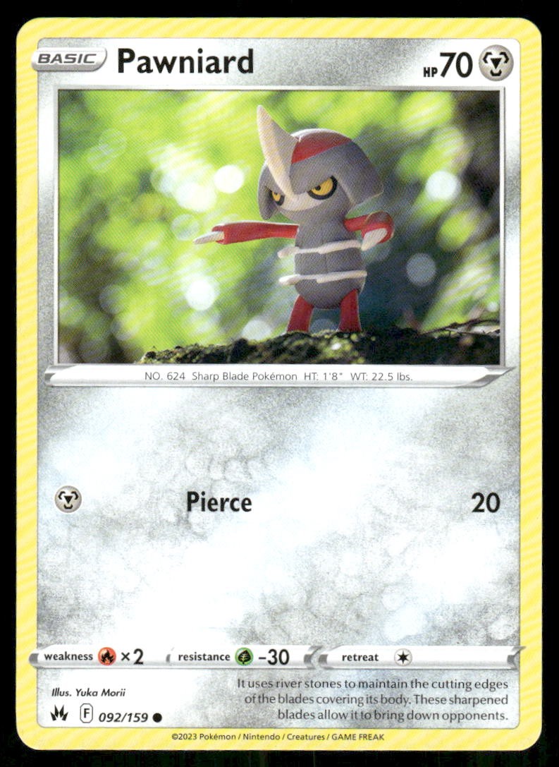 Pawniard (92) SWSH: Crown Zenith [092/159] NM Pokemon Yuka Morii