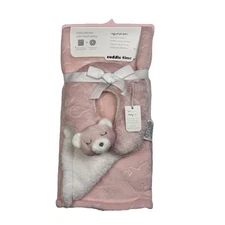 Cuddle Time Baby Blanket Travel Set Neck Rest Pink Soft Plush Sherpa